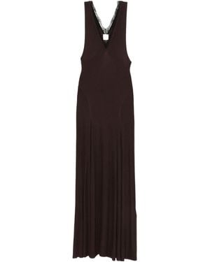 Nanushka Ignia Lace-Detail Maxi Dress - Purple