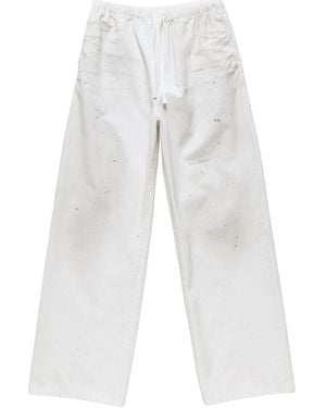 Acne Studios Peached Cotton Trousers - White