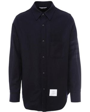 Thom Browne 4-Bar Shirt Jacket - Blue