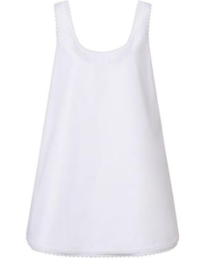 Rohe Lace-Trimmed Cotton Poplin Minidress - White