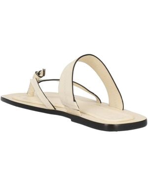 FARM Rio Simple Leather Flip-Flops - White