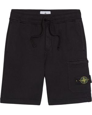 Stone Island Cotton Jogger Shorts - Black