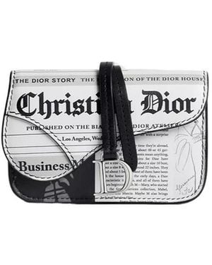 Dior Saddle Bloom Card Holder - White