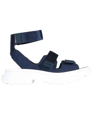 McQueen Touch Strap Open Toe Sandals - Blue