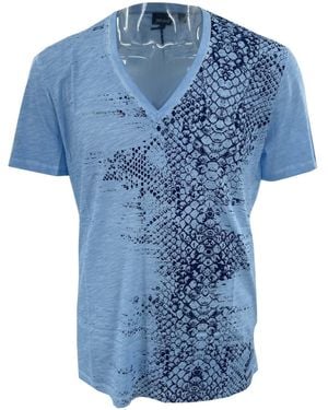 Just Cavalli V-Neck Short-Sleeved T-Shirt - Blue