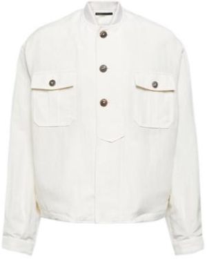 Giorgio Armani Linen And Silk Blazer - White