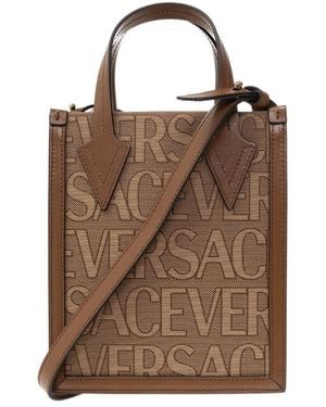 Versace Allover Crossbody Bag - Brown