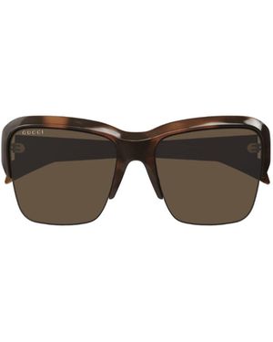 Gucci Eyewear Square Frame Sunglasses - Brown