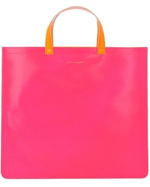 Comme des Garçons Comme Des Garçons Wallet Logo Tote Bag - Pink