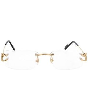 Cartier Square-Frame Glasses - Natural