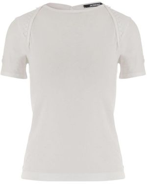 Jacquemus Embellished Short-Sleeve Top - White