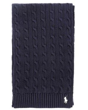 Polo Ralph Lauren Pony Pattern Knitted Scarf - Blue