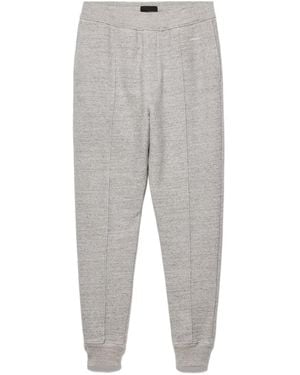Prada Logo-Embroidery Track Trousers - Grey