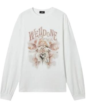 we11done Long-Sleeve Graphic T-Shirt - White