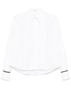 Brunello Cucinelli Pintuck-Detailed Shirt - White