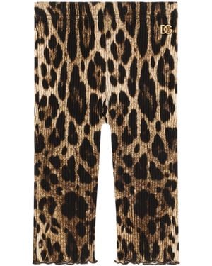 Dolce & Gabbana Leopard-Print Leggings - Black