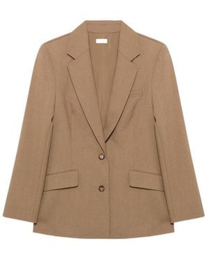 Jonathan Simkhai Moren Pleated Back Blazer - Brown