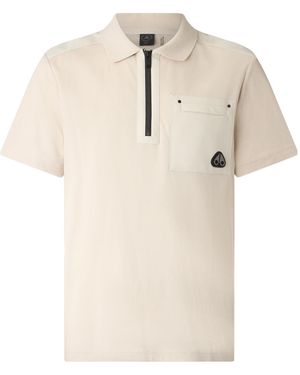 Moose Knuckles Collared Short-Sleeved Polo Shirt - Natural