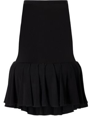 Jean Paul Gaultier Gathered Knee-Length Skirt - Black