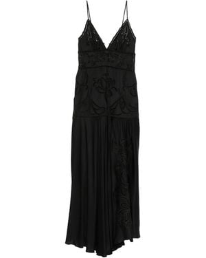ERMANNO FIRENZE Floral-Details Maxi Dress - Black