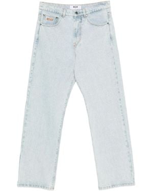 MSGM Marbled Denim Pants - Blue