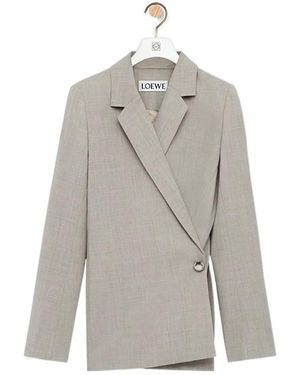 Loewe Asymmetrical Single-Button Jacket - Grey