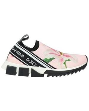 Dolce & Gabbana Floral Pattern Flip-Top Shoes - White