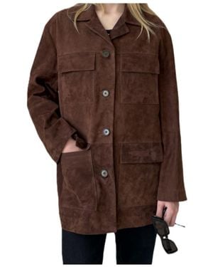 Arma Long-Sleeved Casual Jacket - Brown