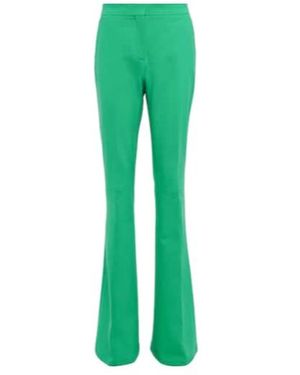 The Attico Flared Crepe Casual Trousers - Green