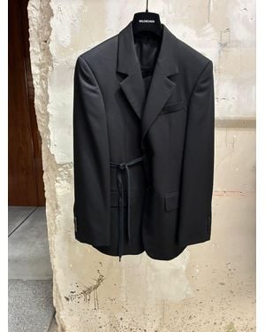 Balenciaga Wrap Tailored Jacket - Blue