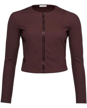 Eres Ribbed Zip-Front Jacket - Purple