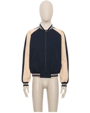 Valentino Vgold Zip-Up Bomber Jacket - Blue