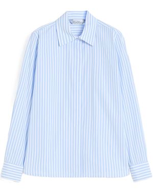 Max Mara Cotton Stripe Shirt - Blue