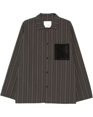 Nanushka Jelmer Striped Shirt - Grey