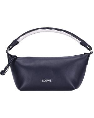 Loewe Logo Zipper Tote Bag - Blue