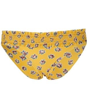 Tory Burch Floral Print Hipster Bikini Bottom - Yellow