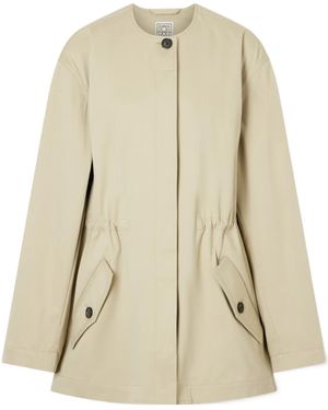 TOTEME Elasticated-Waist Cotton-Twill Jacket - Natural