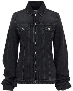 Jean Paul Gaultier Long-Sleeved Denim Jacket - Black