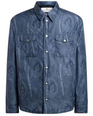 Etro Paisley Overshirt - Blue