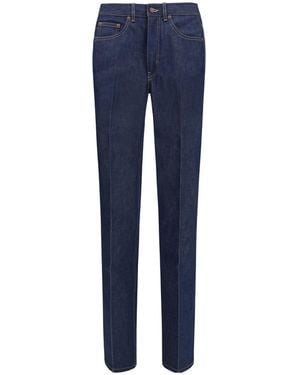 Chloé Chloé Logo Patch Skinny Jeans - Blue
