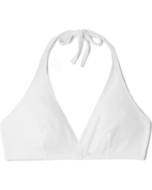 Eres Deep V Halter Swim Top - White