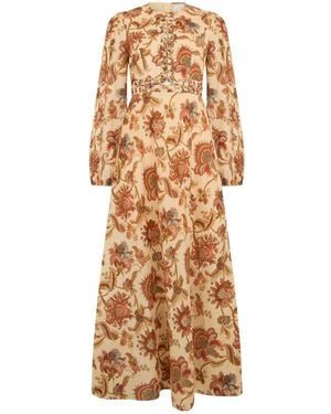 Zimmermann Long-Sleeved Dress - Natural