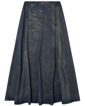 DIESEL De-Annie-S Midi Skirt - Blue