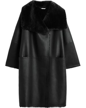 TOTEME Totême Wrapped Button-Up Coat - Black