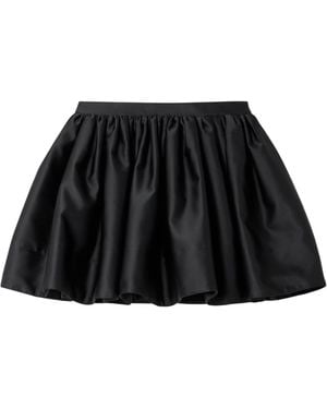 Rabanne Pleated Balloon Mini Skirt - Black