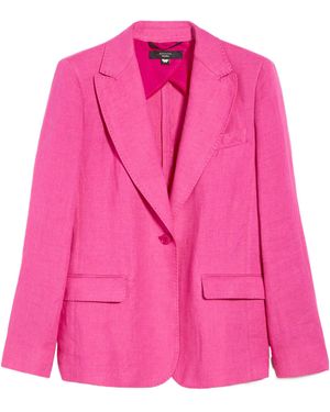 Weekend by Maxmara Single-Breasted Long-Sleeved Jacket - Pink
