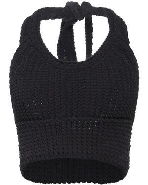 Jacquemus Solid Colour Tops - Black