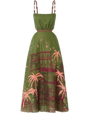 Johanna Ortiz Lightweight Linen Dress - Green