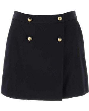 McQueen Buttoned Mini Skirt - Black