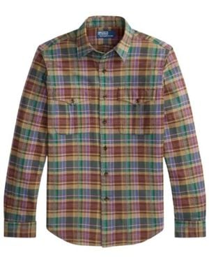 Polo Ralph Lauren Long-Sleeved Plaid Shirt - Grey